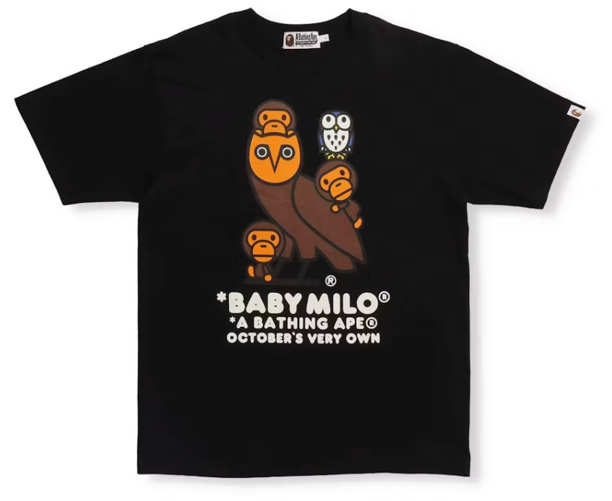 BAPE x OVO Baby Milo T-shirt Black