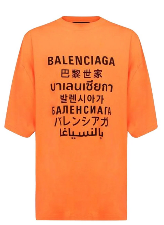 Balenciaga Languages T-Shirt Orange
