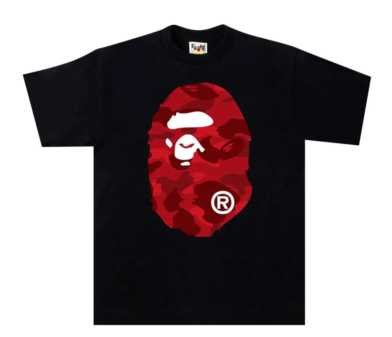 BAPE Color Camo Big Ape Head Tee 'Black/Red'