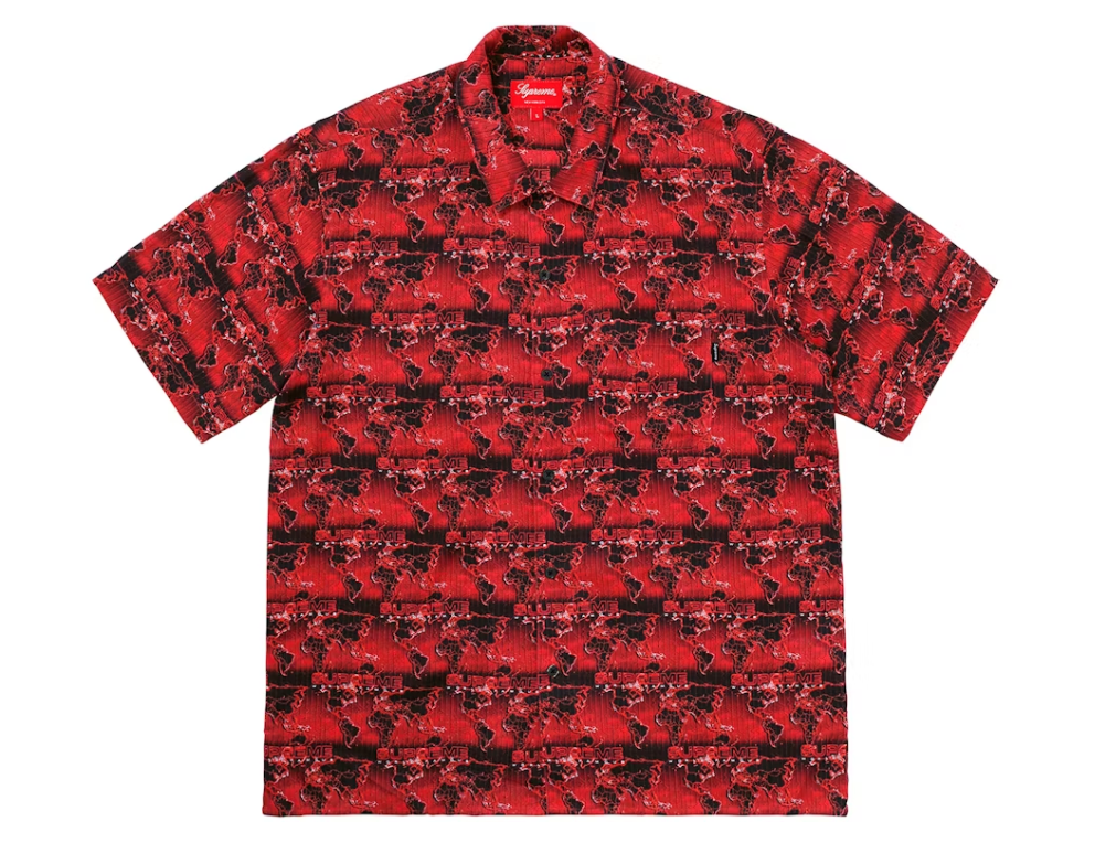 Supreme World Famous Rayon Shirt Red