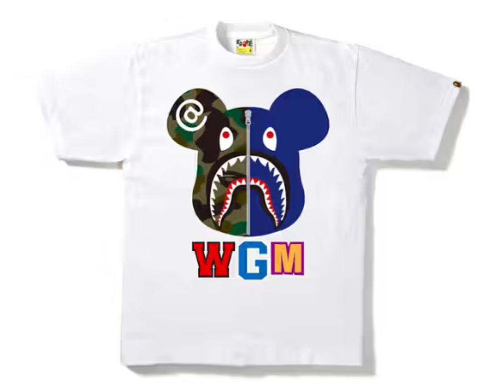 BAPE x BEARBRICK WGM WHITE TEE