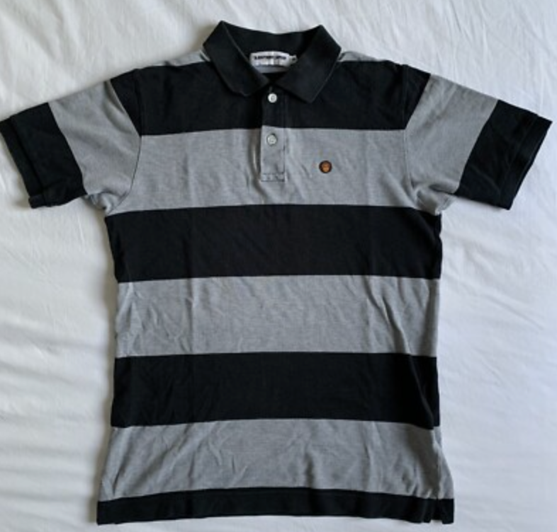 Bape Baby Milo Classic Polo Black Grey