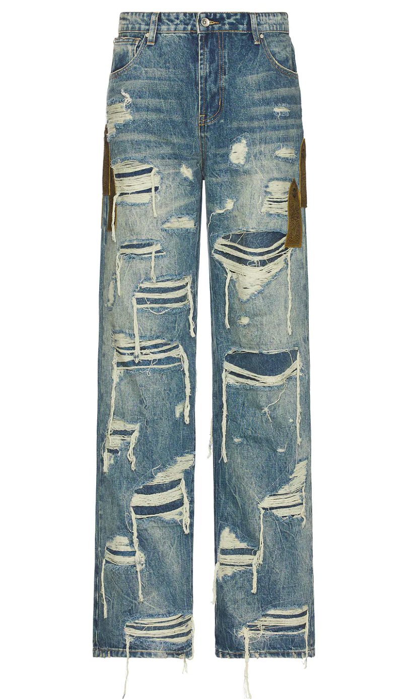 Who Decides War Side-Patch Denim Jeans