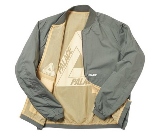 PALACE REVERSIBLE OVERLAY BOMBER OLIVE