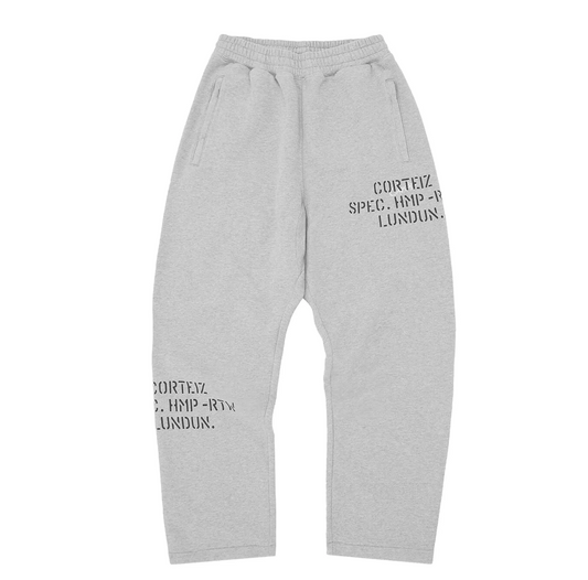 Corteiz Hmp Stencil Open Hem Pant 'Light Heather'