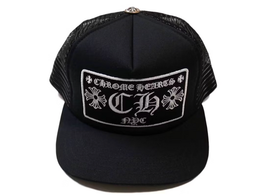 Chrome Hearts CH New York City Trucker Hat Black/Black
