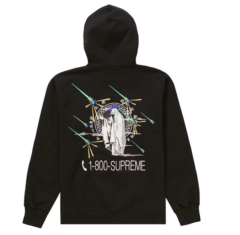 Supreme 1-800 Hooded Sweatshirt Black