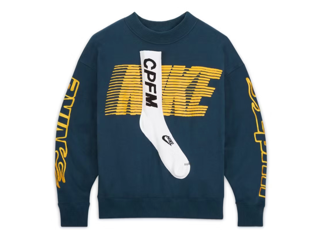 nike CPFM socks fleece crewneck sweatshirt