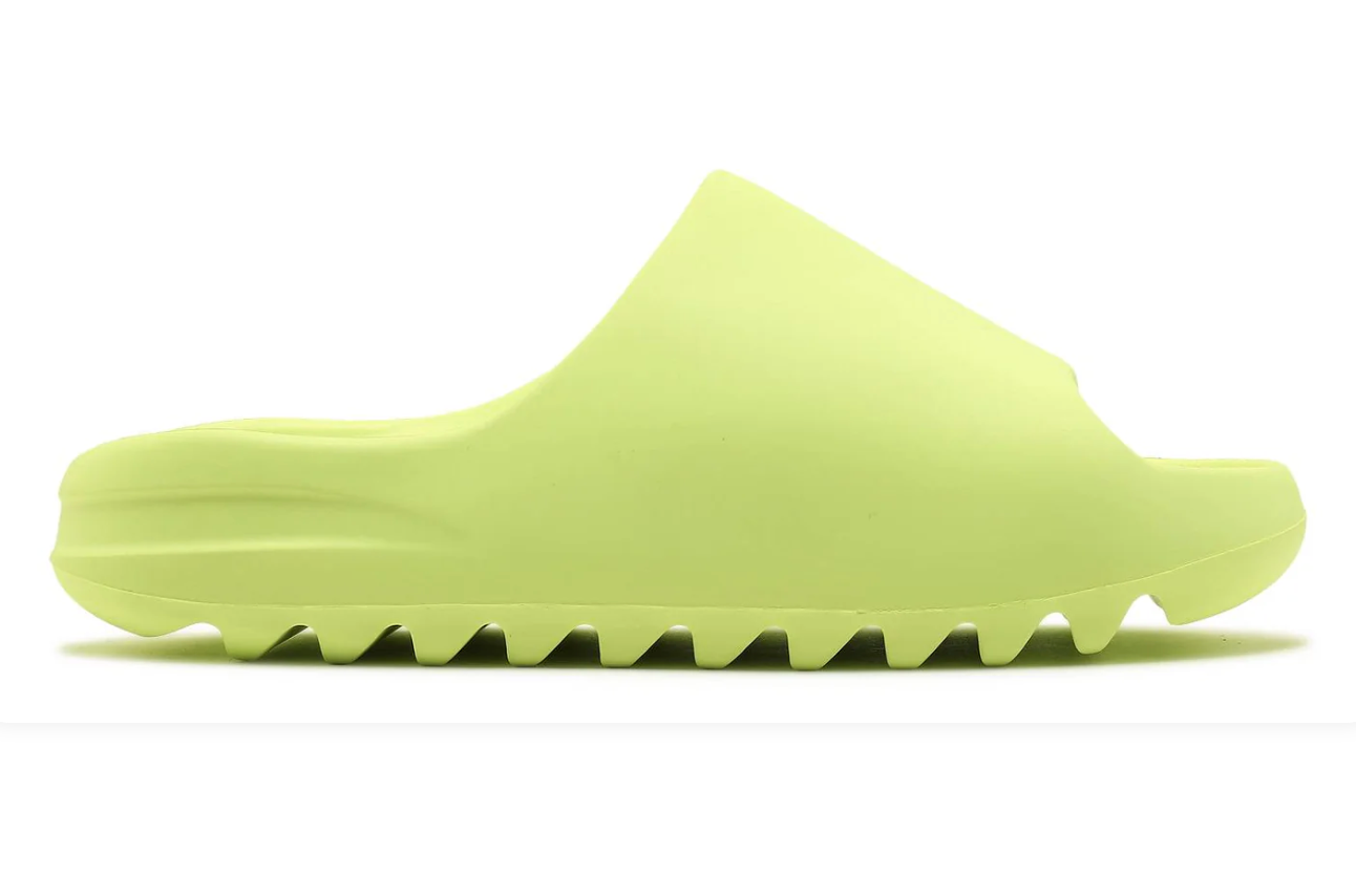adidas yeezy slide glow green (pre-owned 9/10)