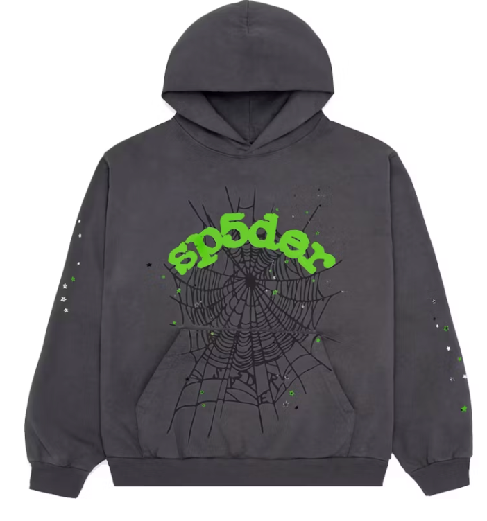 Sp5der Wait Web Hoodie Slate Grey