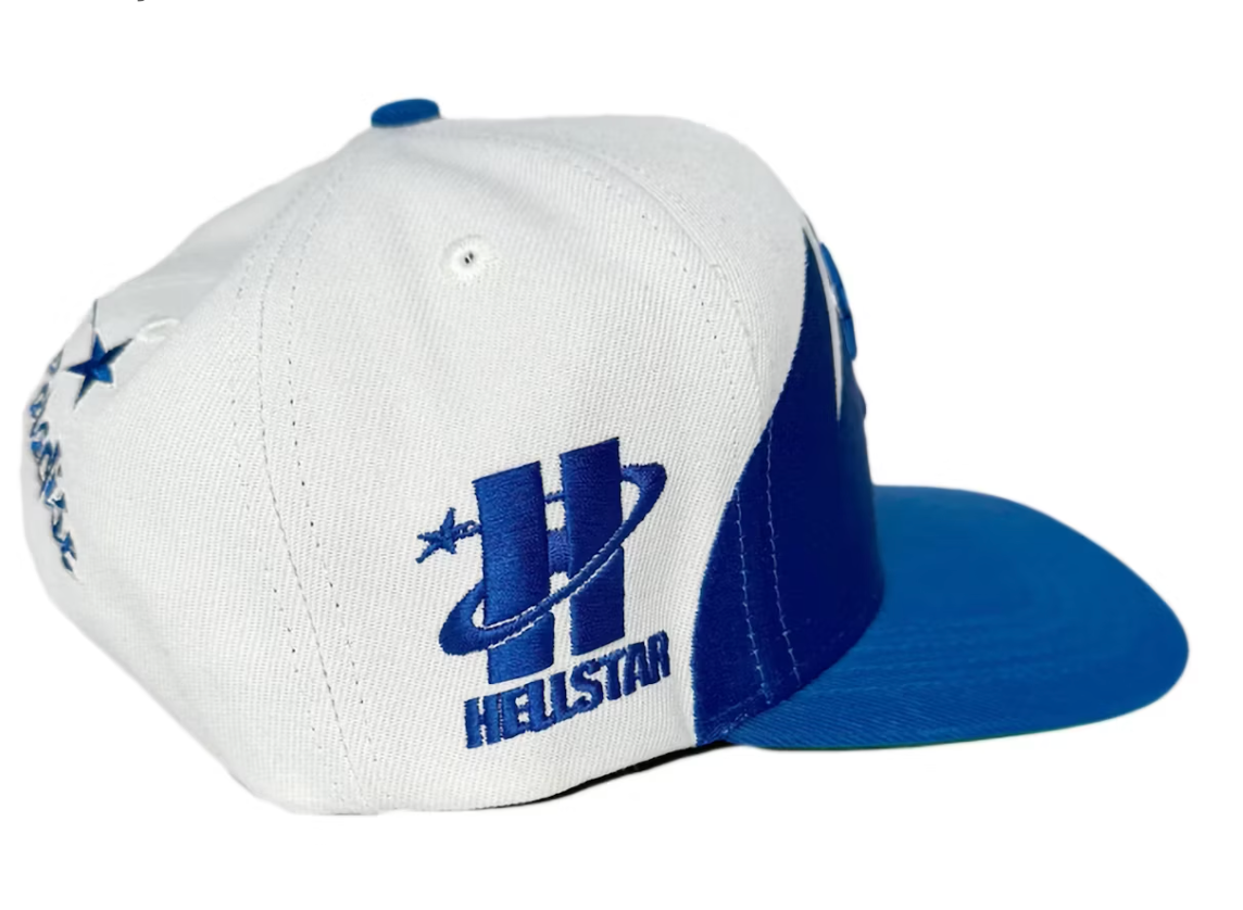 Hellstar Shark Teeth Snapback Off White/Royal Blue
