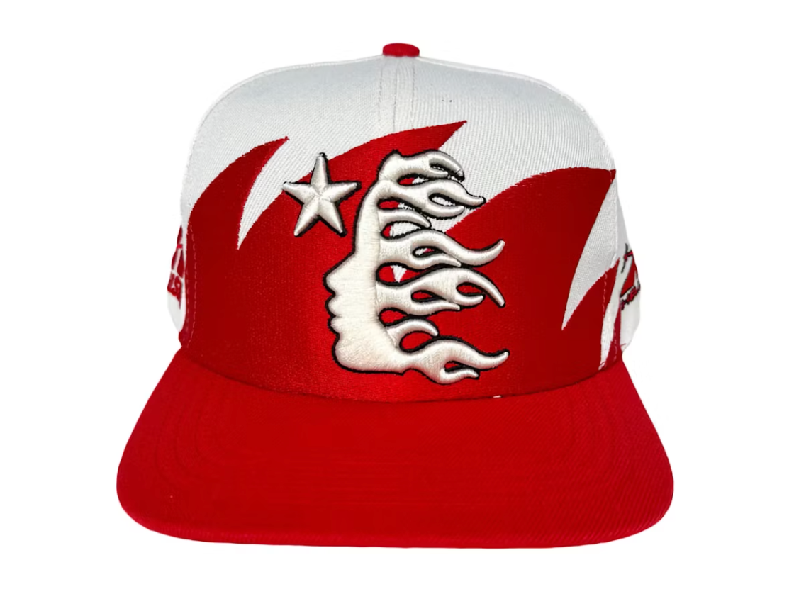 Hellstar Shark Teeth Snapback Off White/Red