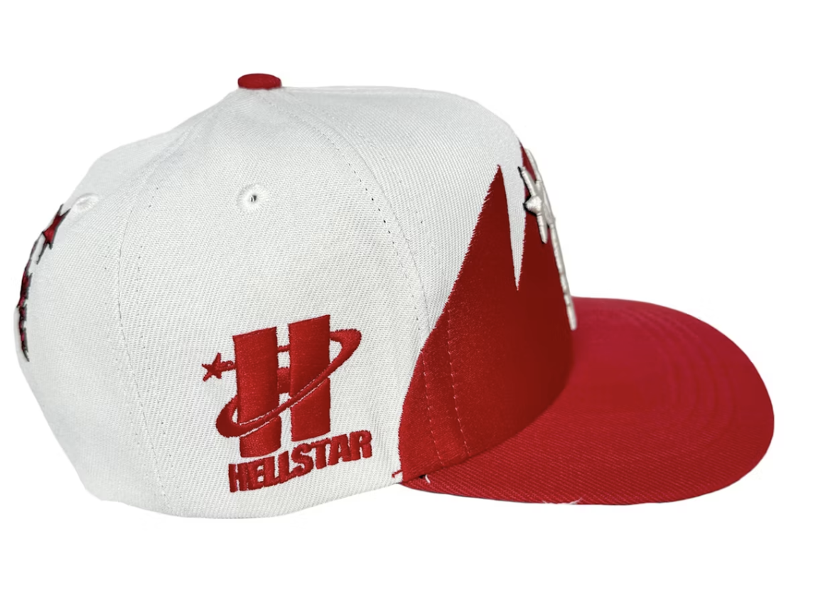 Hellstar Shark Teeth Snapback Off White/Red