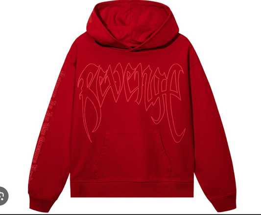 Revenge XXXTentacion Kill Outline Hoodie Red/Red