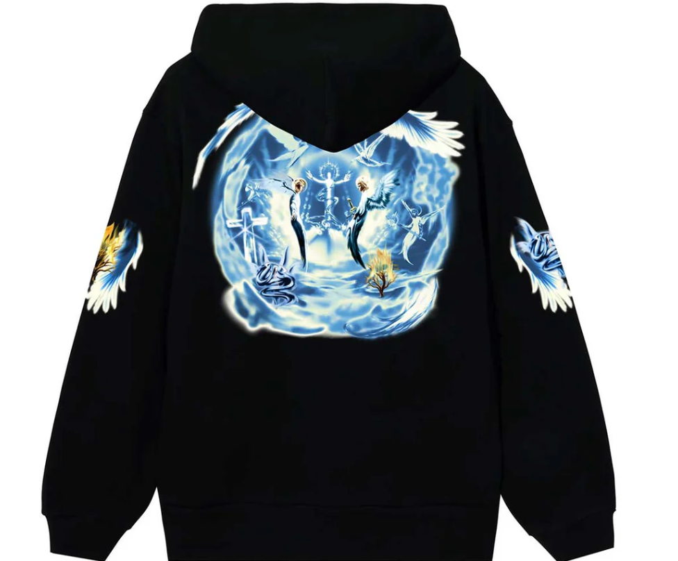 Revenge Angel Arch Logo Hoodie Black