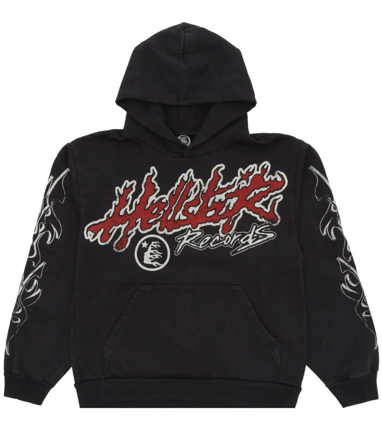 Hellstar Studios Records Tour Hoodie Washed Black