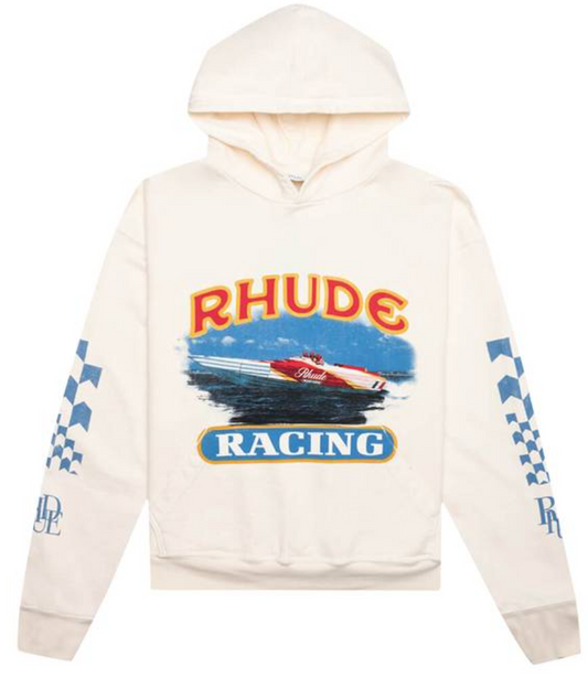 RHUDE Cigarette Racing Hoodie Vintage White