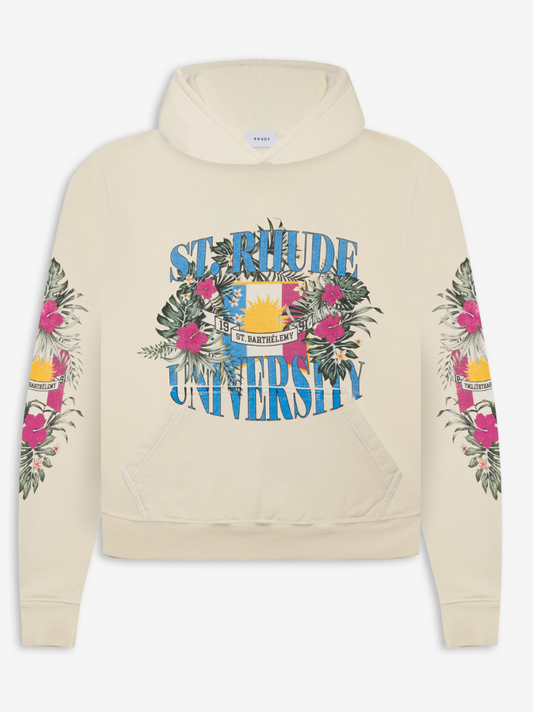 RHUDE ST.University Hoodie White