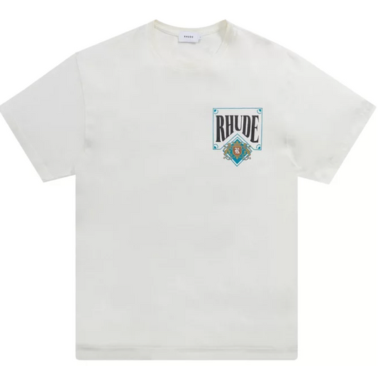 RHUDE Card Tee Vintage White/Blue