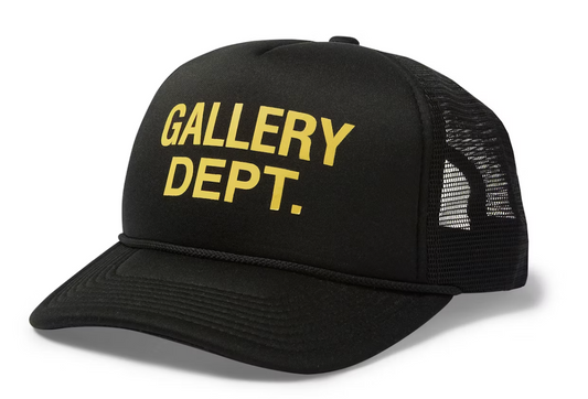 Gallery Dept. Yellow Logo Trucker Hat Black