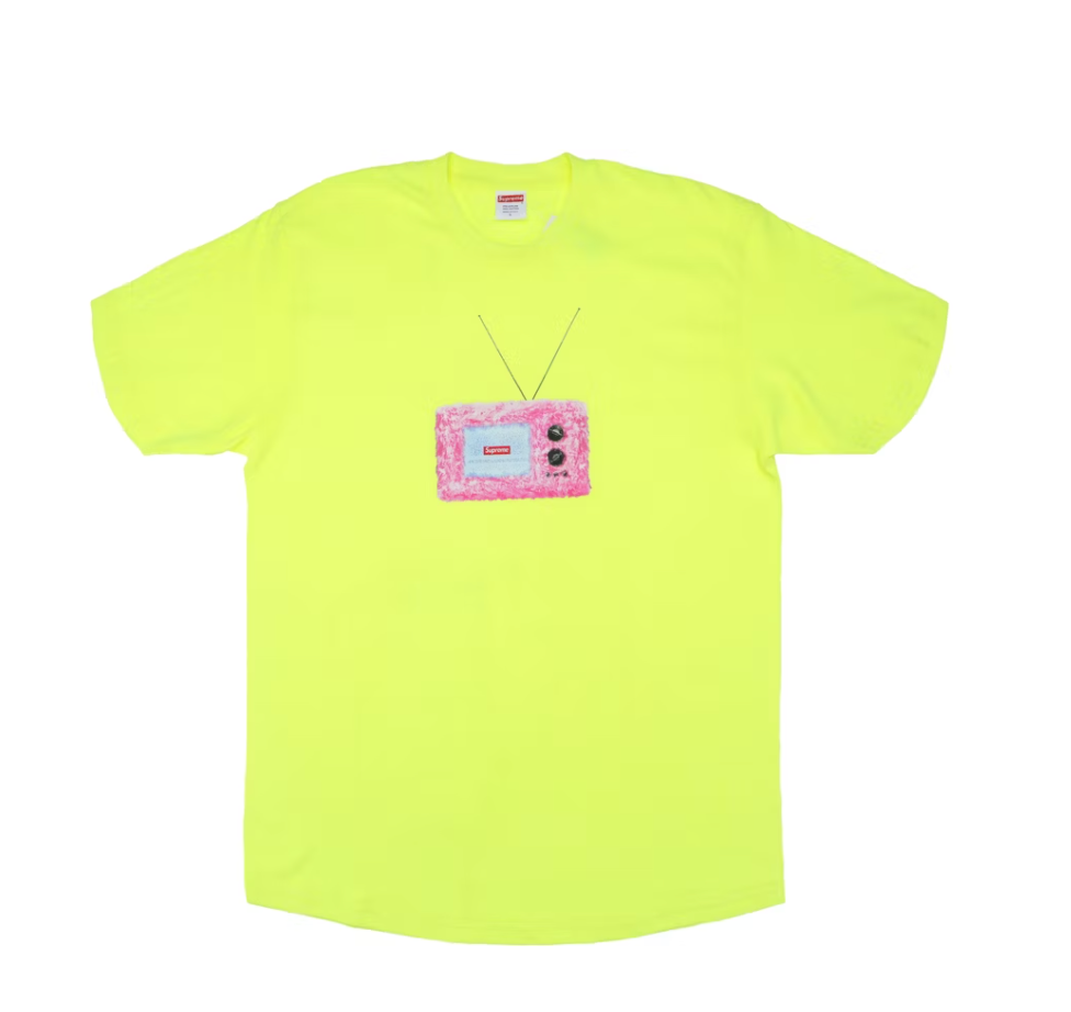 Supreme TV Tee Bright Yellow