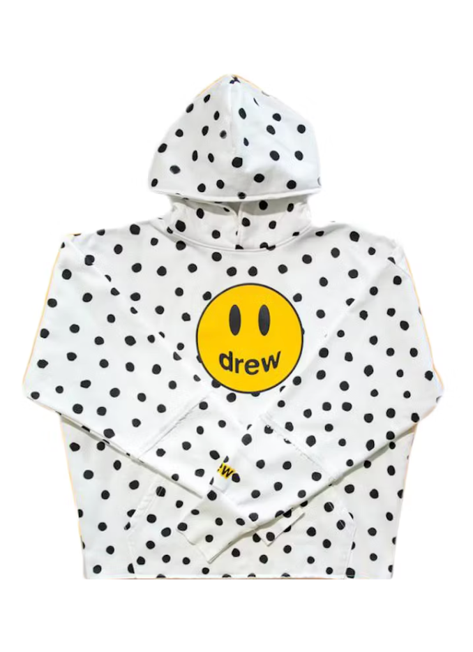 drew house mascot deconstructed hoodie polka dot