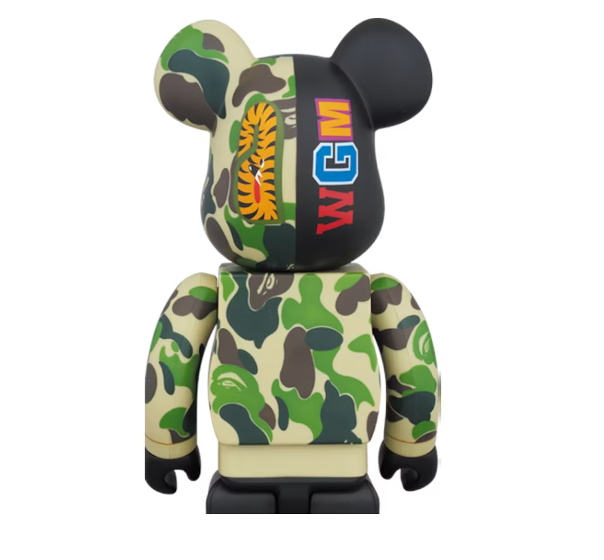 Bearbrick x BAPE Superalloy ABC Camo Shark 200%