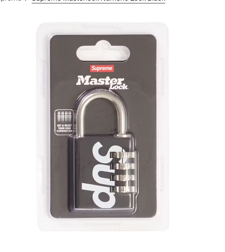 Supreme Masterlock Numeric Lock Black