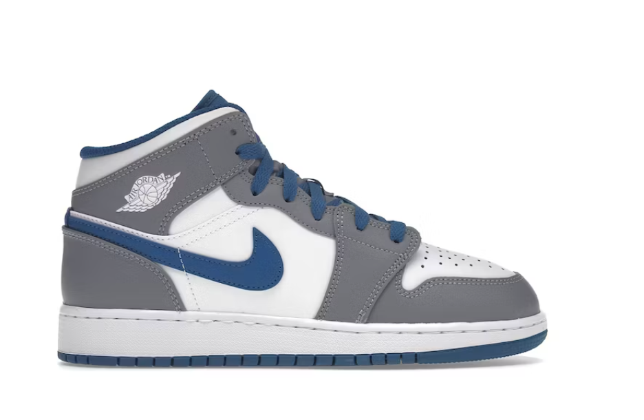 Jordan 1 Mid True Blue Cement (GS)