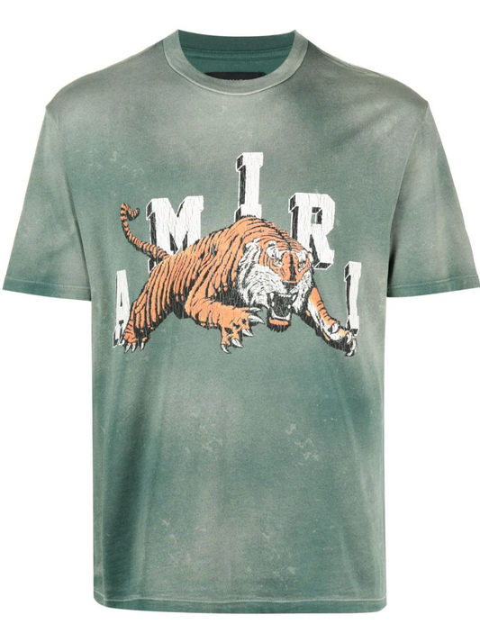 Amiri Tiger Vintage Green Tee