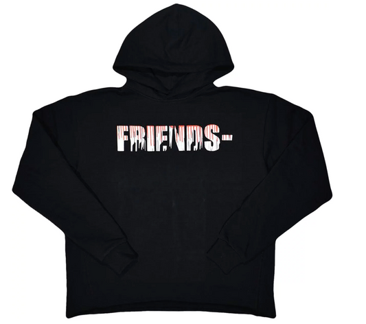 Vlone Friends Slit Scissors Hoodie Black