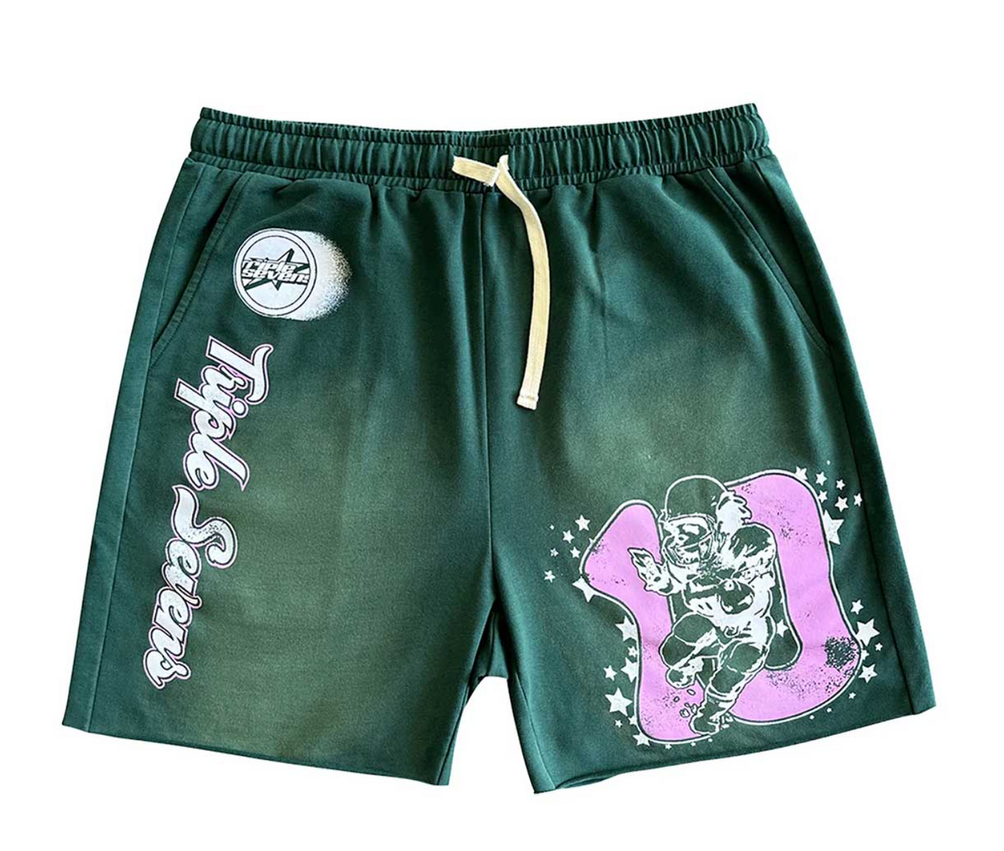 TRIPLE SEVENS GREEN SHORTS