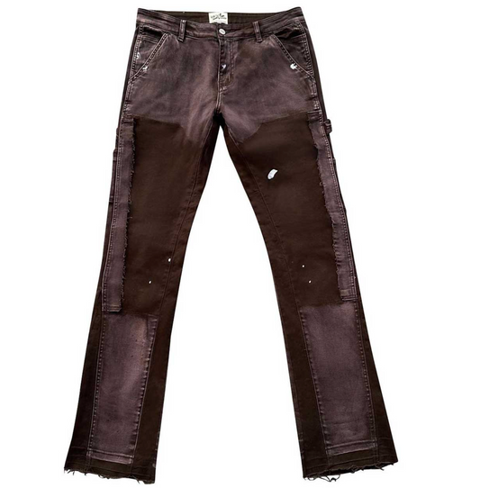 TRIPLE SEVENS FLARED JEANS BROWN