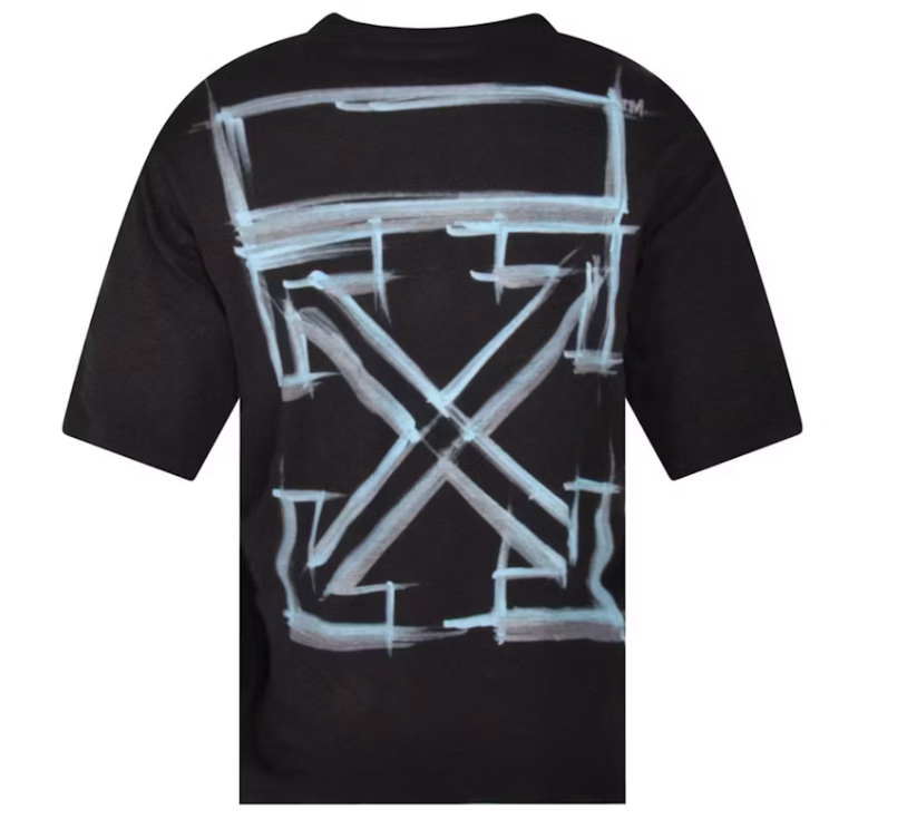OFF-WHITE Marker Skate T-Shirt Black Blue