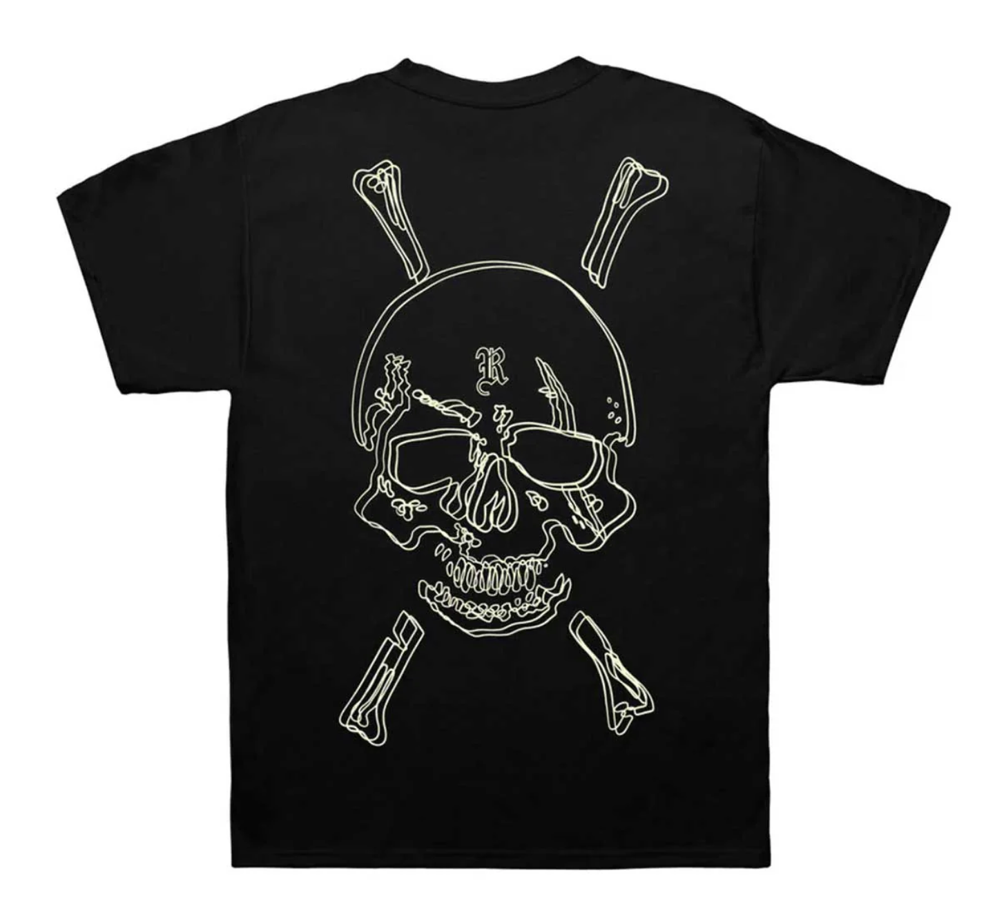 Revenge Crossbones Tee Black/White