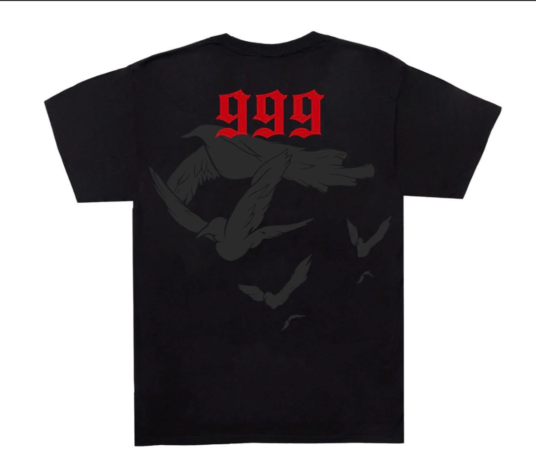 Revenge x Juice Wrld 999 Dove Tee Black/Red