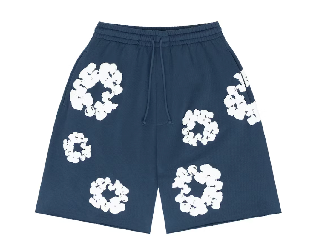 Denim Tears The Cotton Wreath Shorts Navy