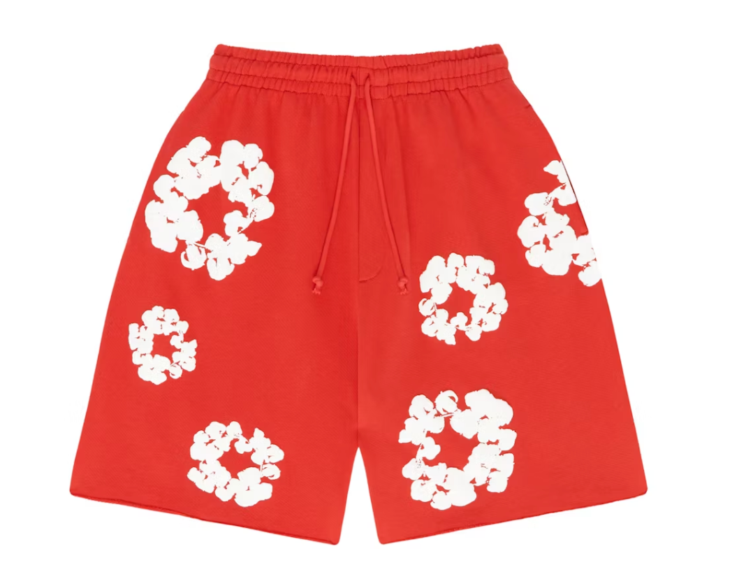 Denim Tears The Cotton Wreath Shorts Red