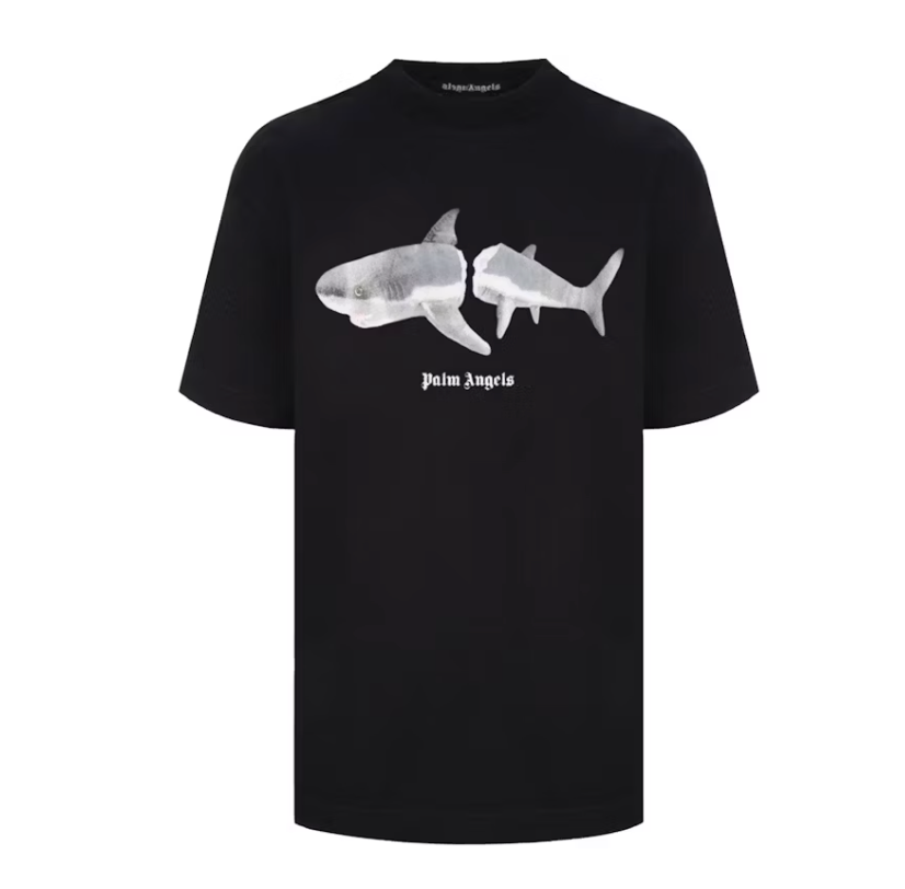 Palm Angels Shark T-Shirt Black/White