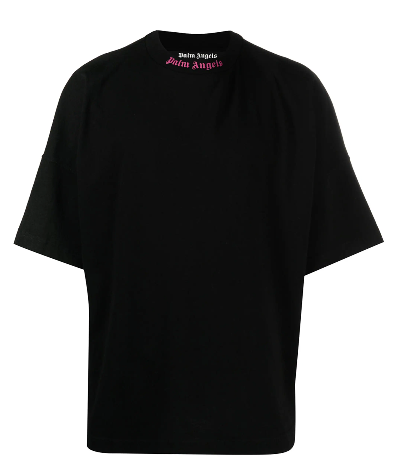 Palm Angels Doubled Logo Over Tee Black/Fuschia