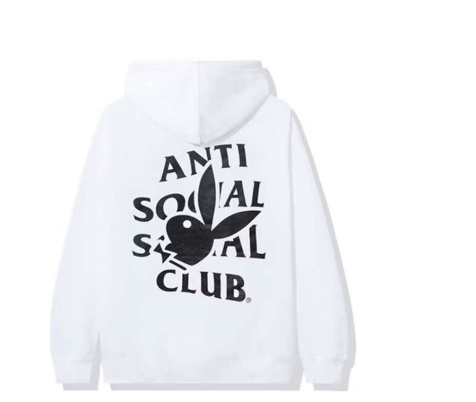 Anti Social Social Club Playboy Bunny Logo Hoodie White