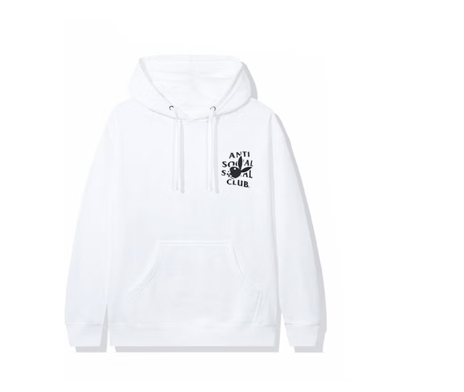 Anti Social Social Club Playboy Bunny Logo Hoodie White