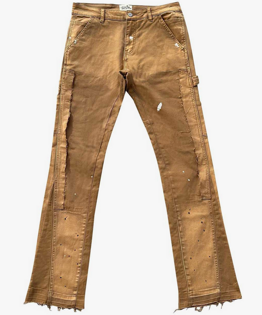 TRIPLE SEVENS FLARED JEANS KHAKI