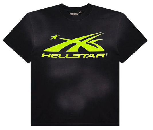 Hellstar Sports Core Gel Logo T-Shirt Black/Light Green