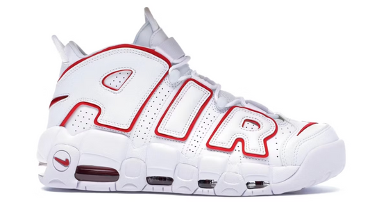 Nike Air More Uptempo White Varsity Red Outline