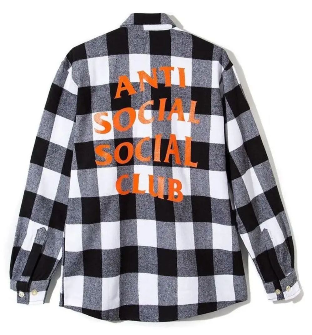 Anti Social Social Club Park Flannel Grey/Orange
