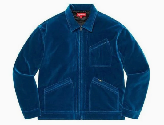 Supreme Velvet Work Jacket 'Blue'