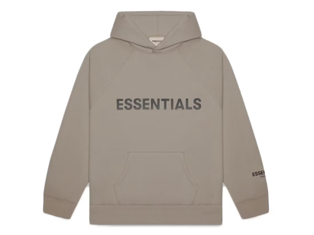 Fear of God Essentials Pullover Hoodie Applique Logo Taupe