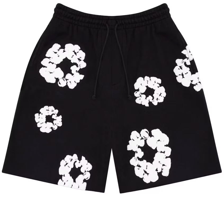 Denim Tears The Cotton Wreath Shorts Black