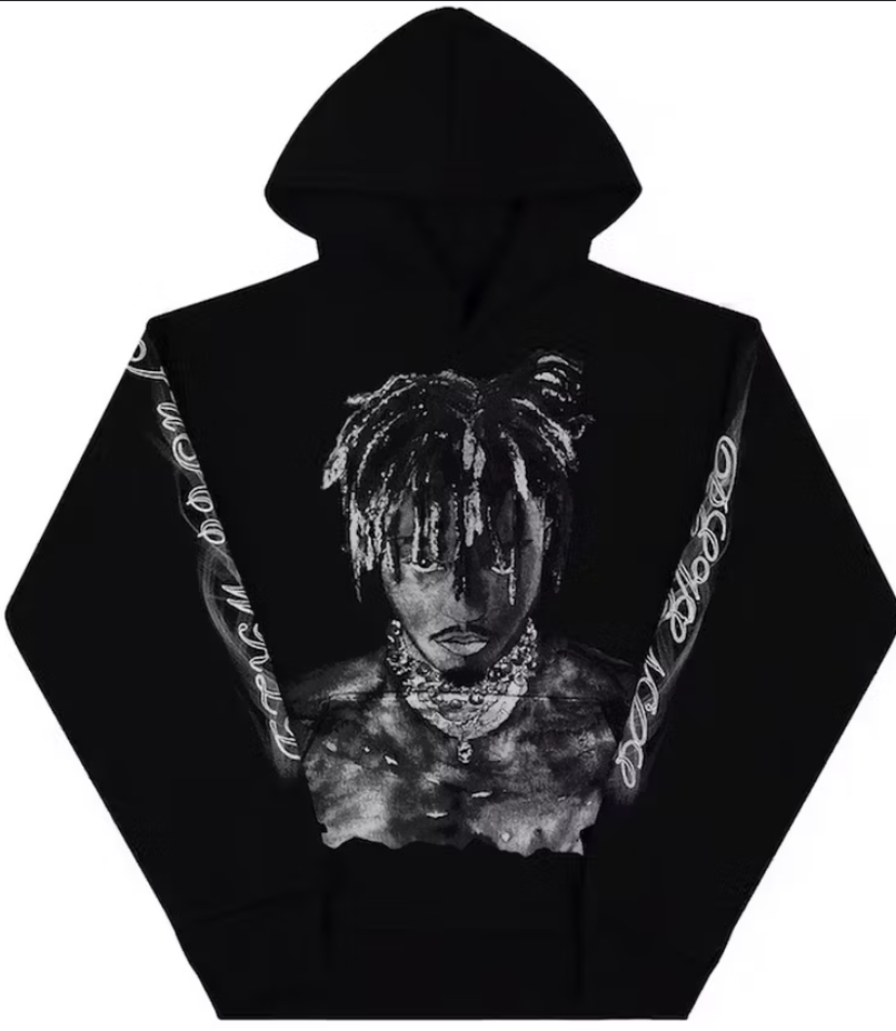 Revenge Juice Wrld 999 Graphite Portrait Hoodie